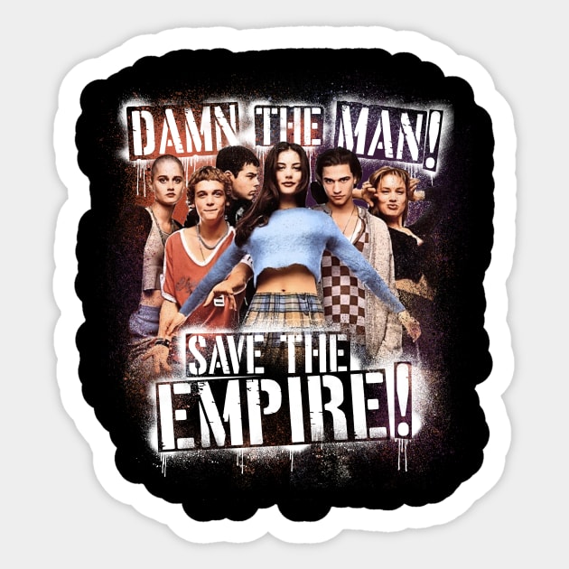 Damn The Man Sticker by Get Rad MERCH!